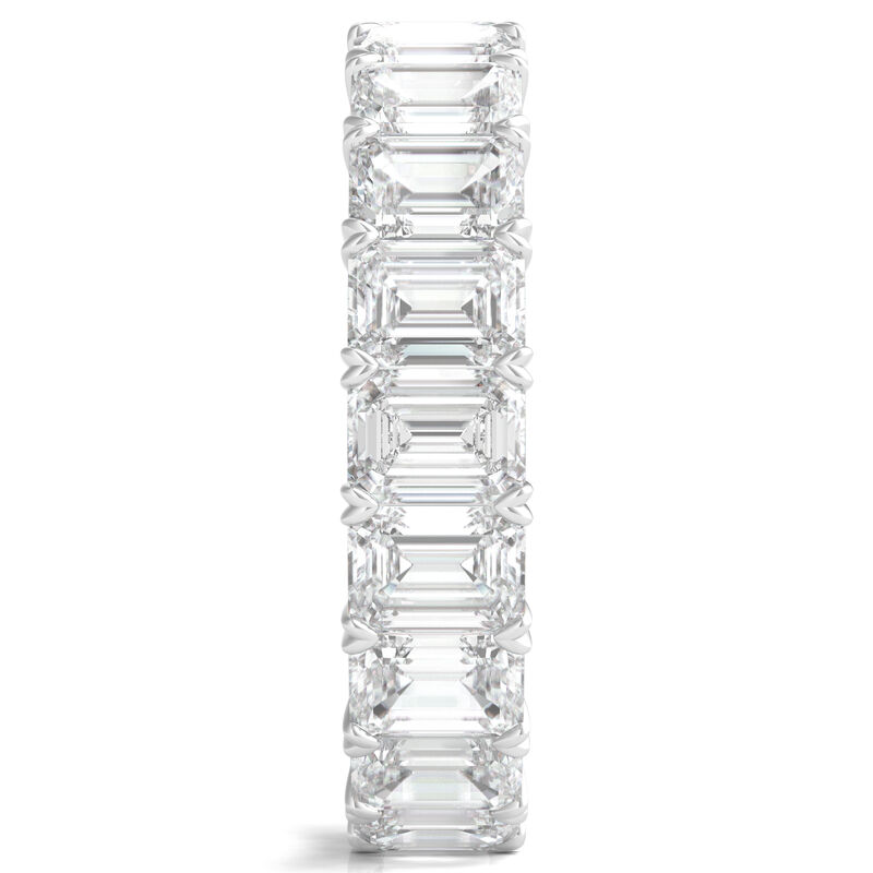 Signature Collection Emerald-Cut Diamond Wedding Band with Eternity Setting in 14K White Gold (5 ct. tw.)